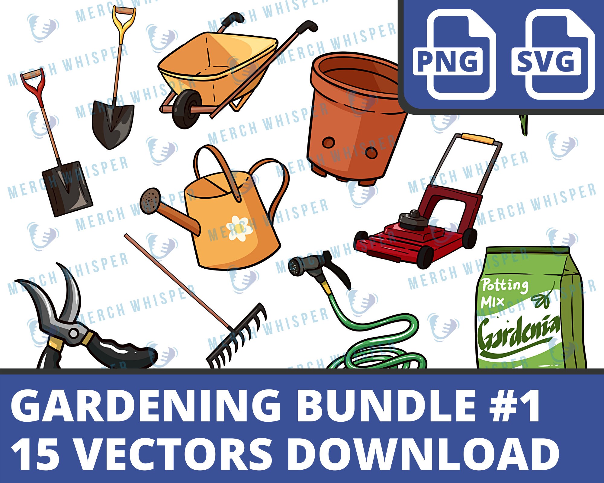 15 Garden SVG Bundle, Gärtner Sublimation Design, Gärtner Digital