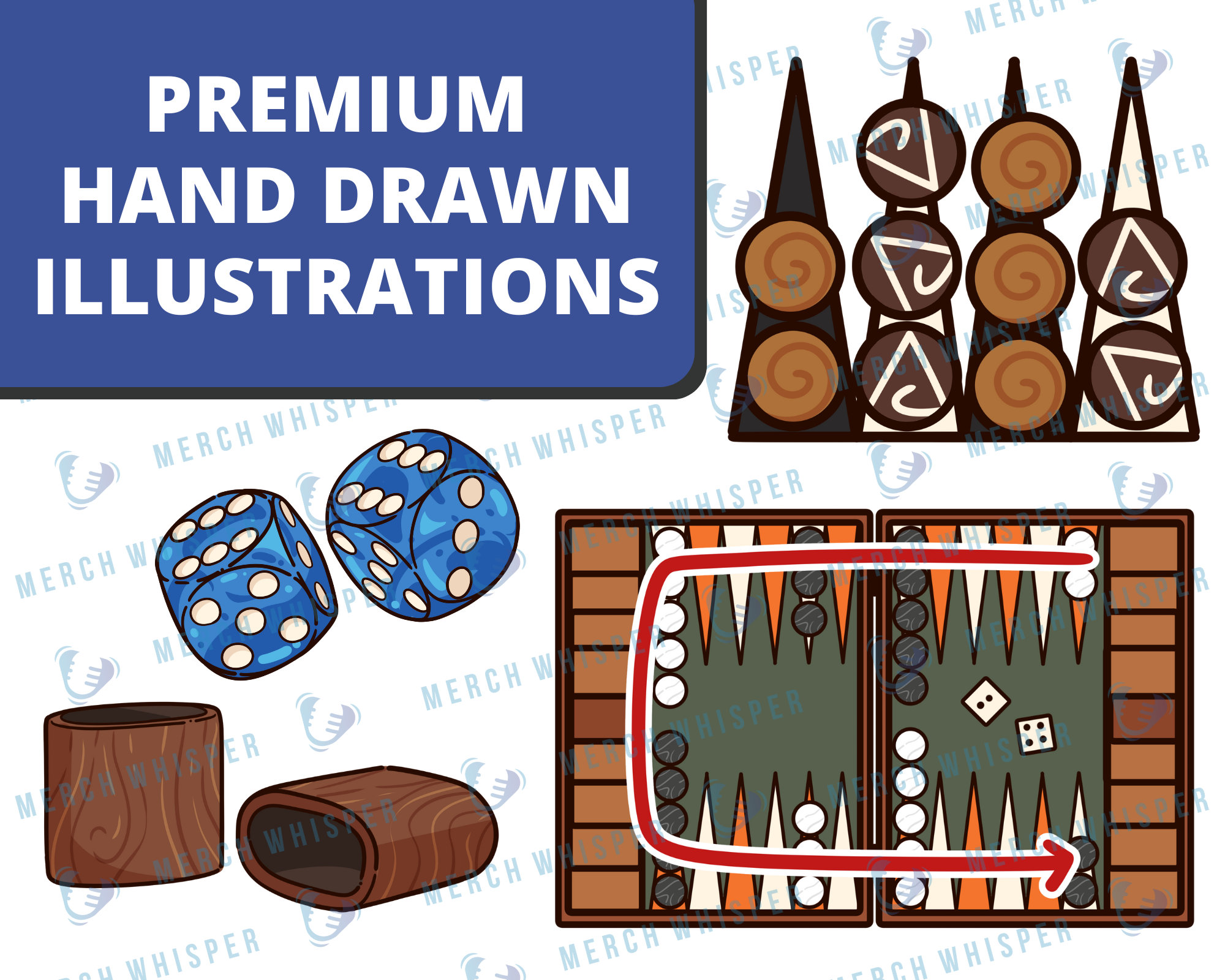 Backgammon SVG Bundle for Shirts // Board Game PNG Sublimation Files ...