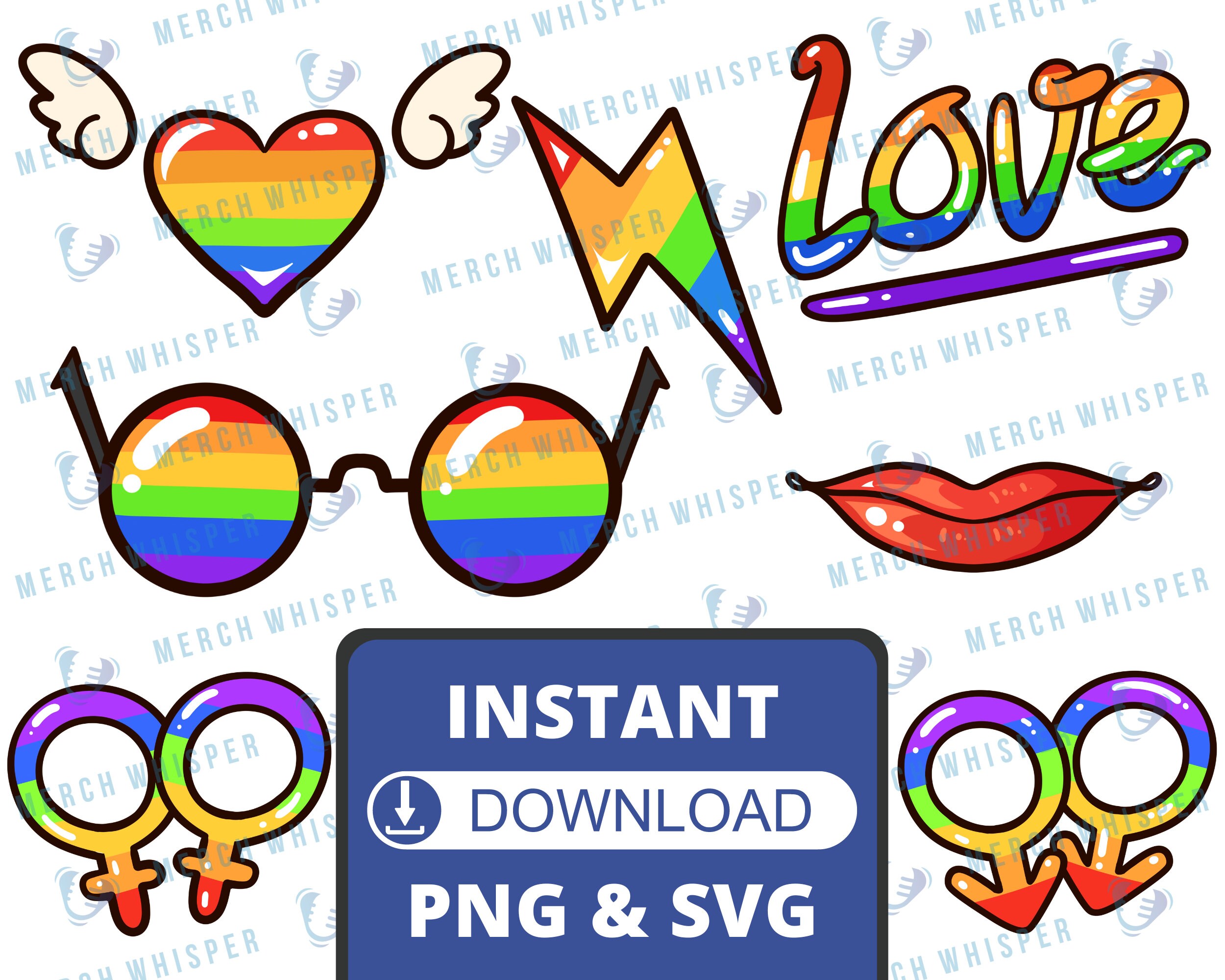 LGBTQ SVG Bundle for Shirts // Pride Month PNG Sublimation Files // Gay ...