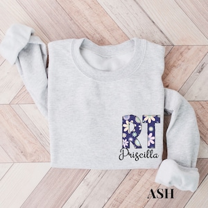 Personalized RT Sweatshirt, Custom Respiratory Therapist Crewneck, Floral RT Sweatshirt, Nicu RT Sweater, Gift for Respiratory Therapist
