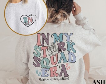 Labor and Delivery Nurse Sweatshirt, OB Nurse Sweatshirt, Stork Squad L and D Crewneck, L&D Nurse Sweatshirt, Grad Gift for Future Midwife