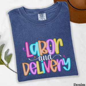 Labor and Delivery Nurse Comfort Colors Shirt, Ob Nurse tshirt, Cute L and D t-shirt, Graduation Gift for New Labor Nurse, Midwife Gift