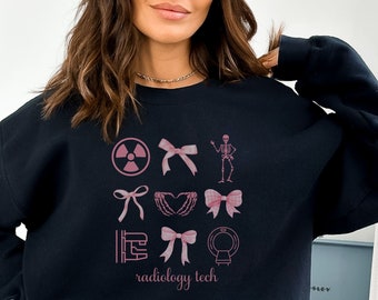 Coquette Rad Tech Sweatshirt, Radiology Technician Sweatshirt, X-Ray Tech Crewneck, Rad Tech Gift, Radiologist Graduation Gift, CT MRI Tech