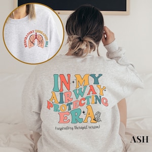 Respiratory Therapist Crewneck Sweatshirt, Retro RT Sweater, Respiratory Therapy Graduation Gift for Future RRT, Respiratory Care Week Gift