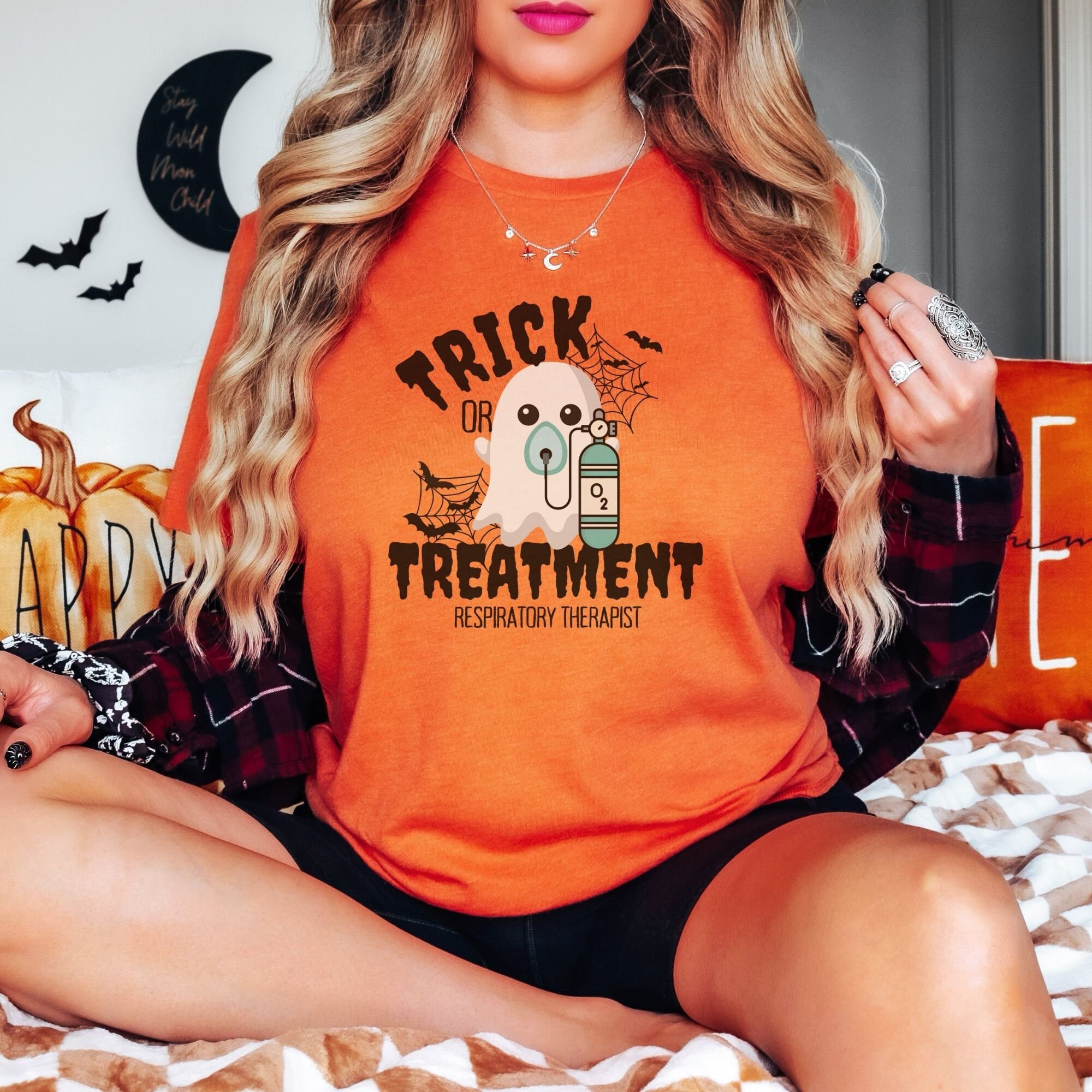 RT Halloween Shirt, Spooky Respiratory Therapist Shirt for Work, Respiratory Therapy Appreciation Gift, Peds RT tshirt, NICU Rt t-shirt