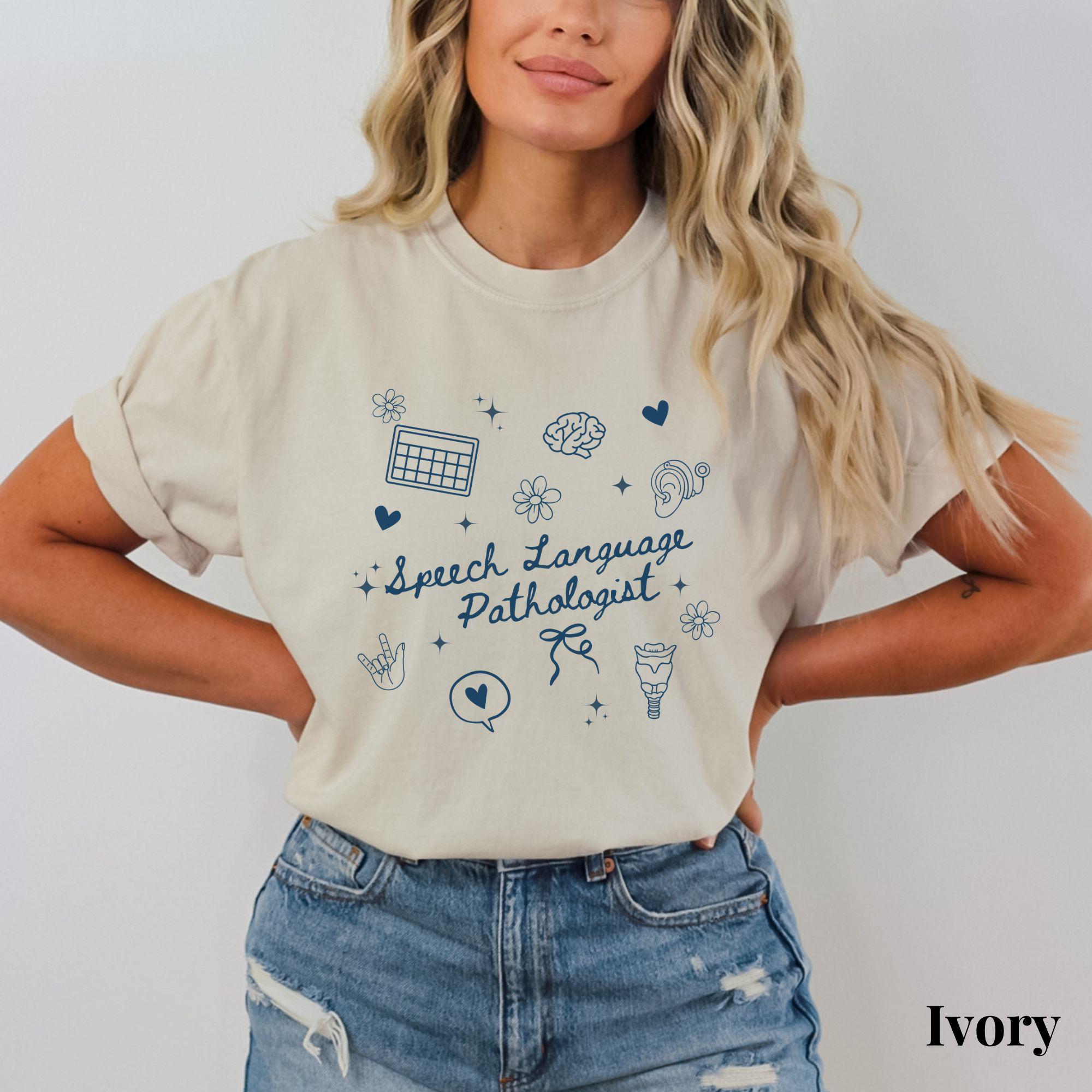 Comfort Colors® SLP Shirt, Girly Speech Language Pathologist tshirt, SLP Gift, Speech Language Pathology Gift, SLPA Speech Therapist t-shirt