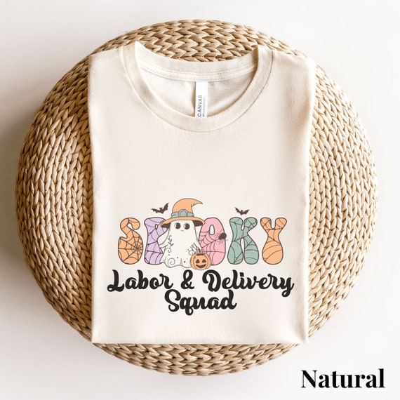Labor and Delivery Nurse Halloween Shirt, Cute Fall L and D Nurse tshirt for Halloween Hospital Party, Ob Nurse tee, L&D Crew, Midwife Gift