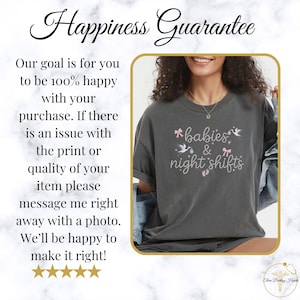 Comfort Colors NICU Nurse Faux Pearl Shirt, Babies and Night Shifts Neonatal Nurse tshirt, Coquette Graduation Gift for NNP Pepper