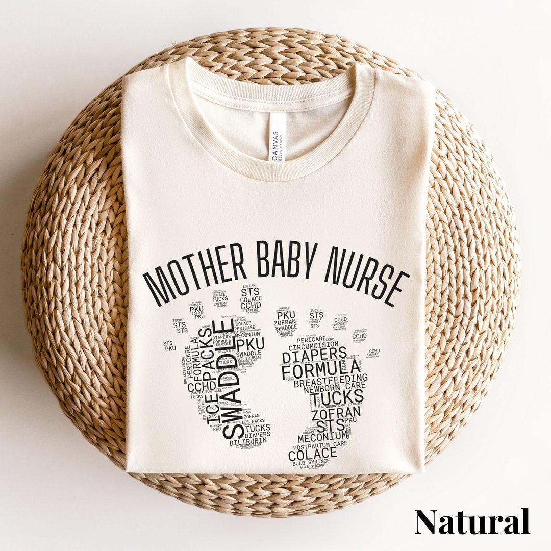 Mother Baby Nurse Shirt for Work, Postpartum Nurse Tshirt, Baby Nurse T ...