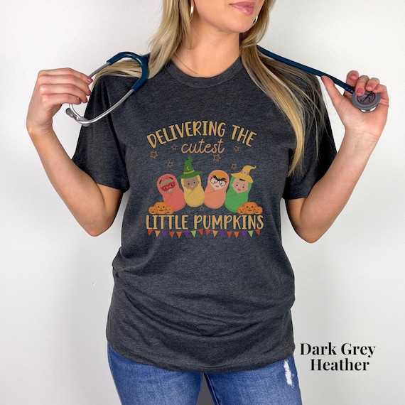 Labor and Delivery Nurse Halloween Shirt, Cute Fall L and D Nurse tshirt for Halloween Hospital Party, Ob Nurse tee, L&D Crew, Midwife Gift