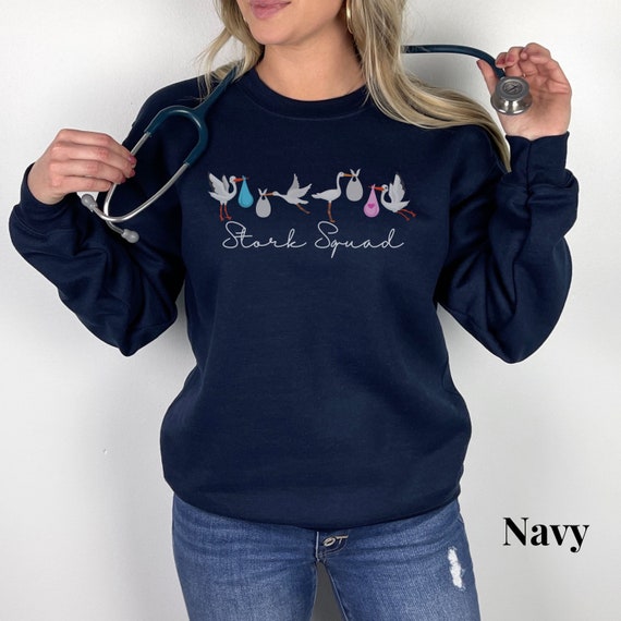 Labor and Delivery Stork Squad Nurse crewneck sweatshirt, Cute L and D Crew sweater, Future Ob Nurse t-shirt,L&D Grad gift for Student Nurse