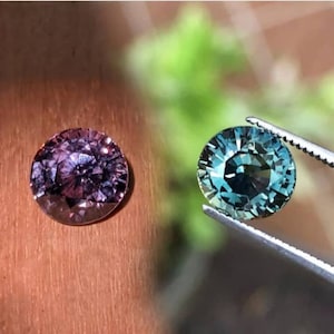 Alexandrite Multi Color Change Alexandrite Quality Loose Faceted Round Cut 5 To 10MM Ring Size Pendant Size Handmade Polished Stone