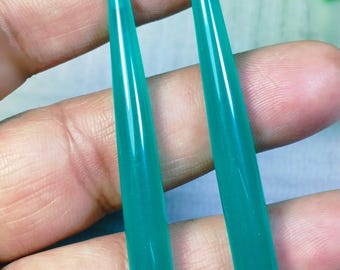 Pendientes de ónix verde natural en forma de lágrima, joyería de piedra suelta, joyería personalizada.