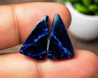 Pendientes a juego con cabujones de pietersita natural, joyería de piedra suelta personalizada.