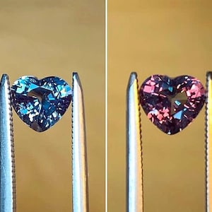 Alexandrite Multi Color Change Alexandrite Quality Loose Faceted Heart shape Cut 5 To 10 MM Ring Size Pendant Size Handmade Polished Stone