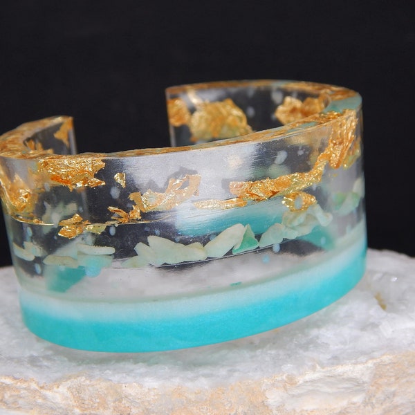 Bracelet Manchette Orgonite Amazonite