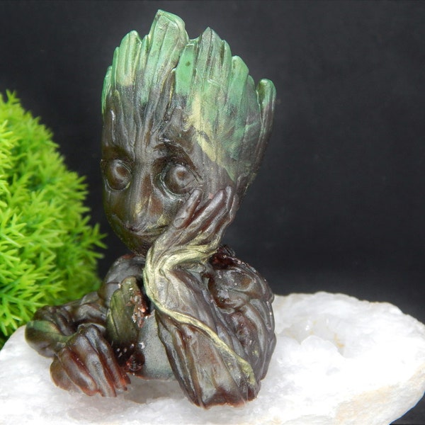 Figurine Groot Orgonite Cristal de Roche