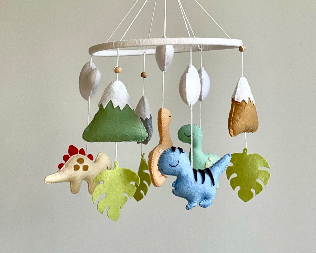 Baby Mobile Dinosaur Woodland Mobile for Nursery Crib Etsy