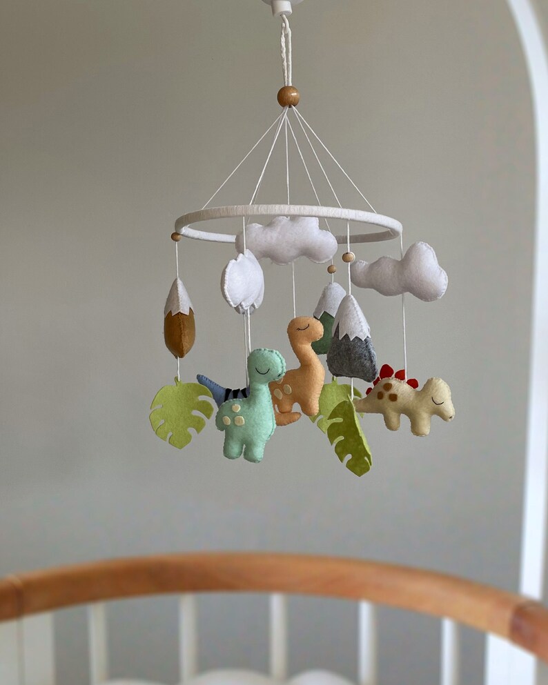 Baby Mobile Dinosaur Woodland Mobile for Nursery Crib Etsy