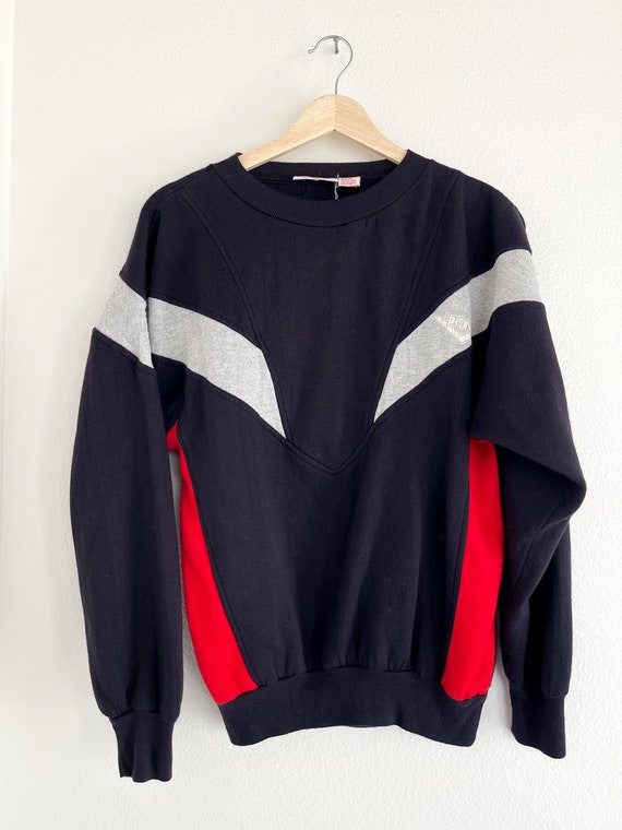 Vintage 90’s Pullover Sweater | Black, Red, and G… - image 1