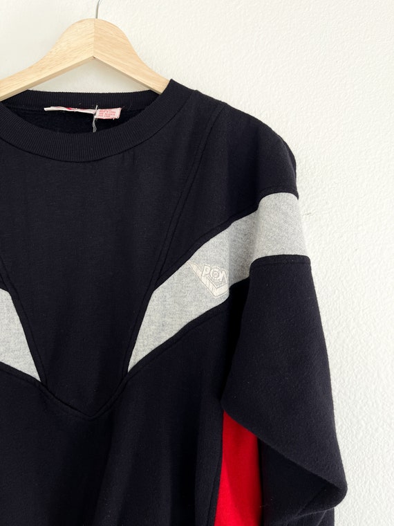 Vintage 90’s Pullover Sweater | Black, Red, and G… - image 2