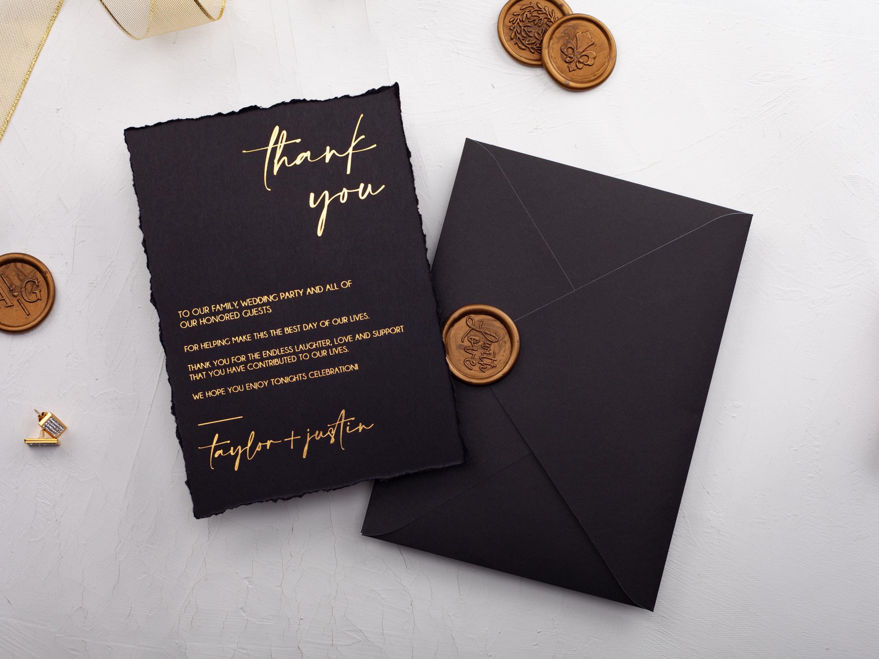 Elegant Wedding Paper Modern Graduation Photo Collage Black Thank You Card  Sold By Writing Thank You Wedding Cards, image size:3000x2250