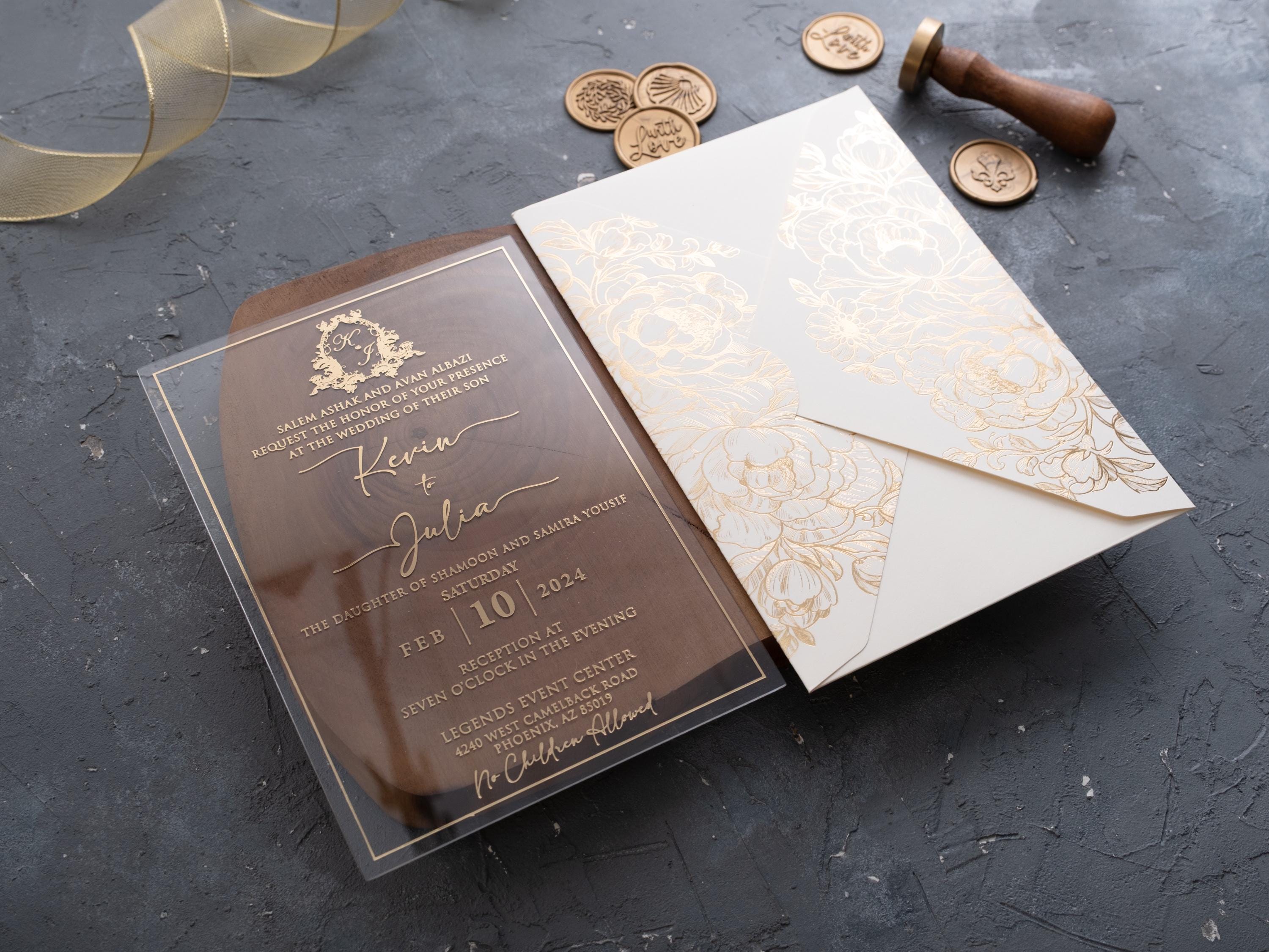Clear Acrylic Wedding Invitation