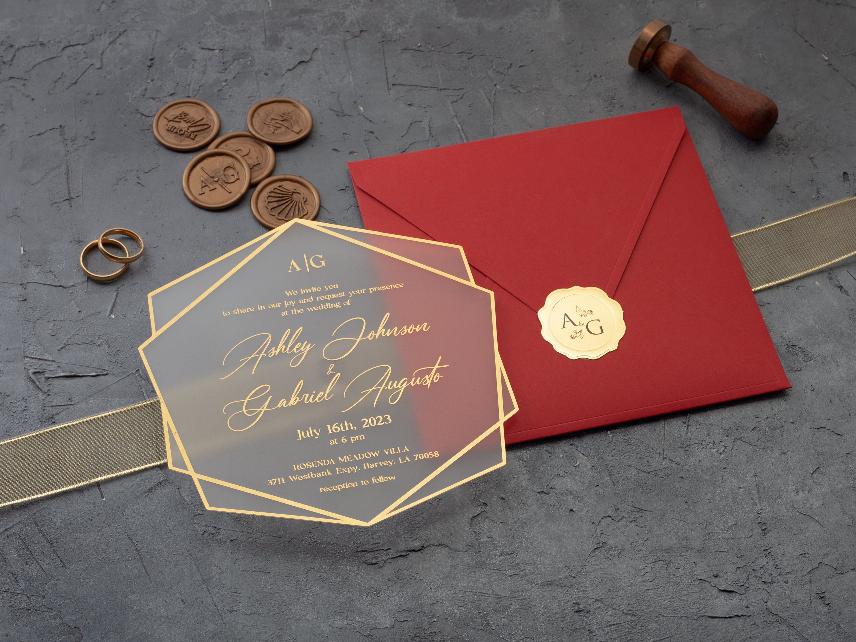 Official Magic Seal Invitations in Red