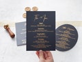 Menu Cards for Wedding, Foil Printed Wedding Menu Card, Printed Wedding Menu, Personalized Dinner Menu, Silver, Gold Foil product logo