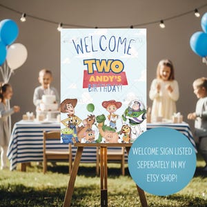 Editable Two Infinity and Beyond Invitation Toy Story Birthday Invite Digital Download 2nd Birthday Party Buzz Lightyear Woody Space Theme image 4