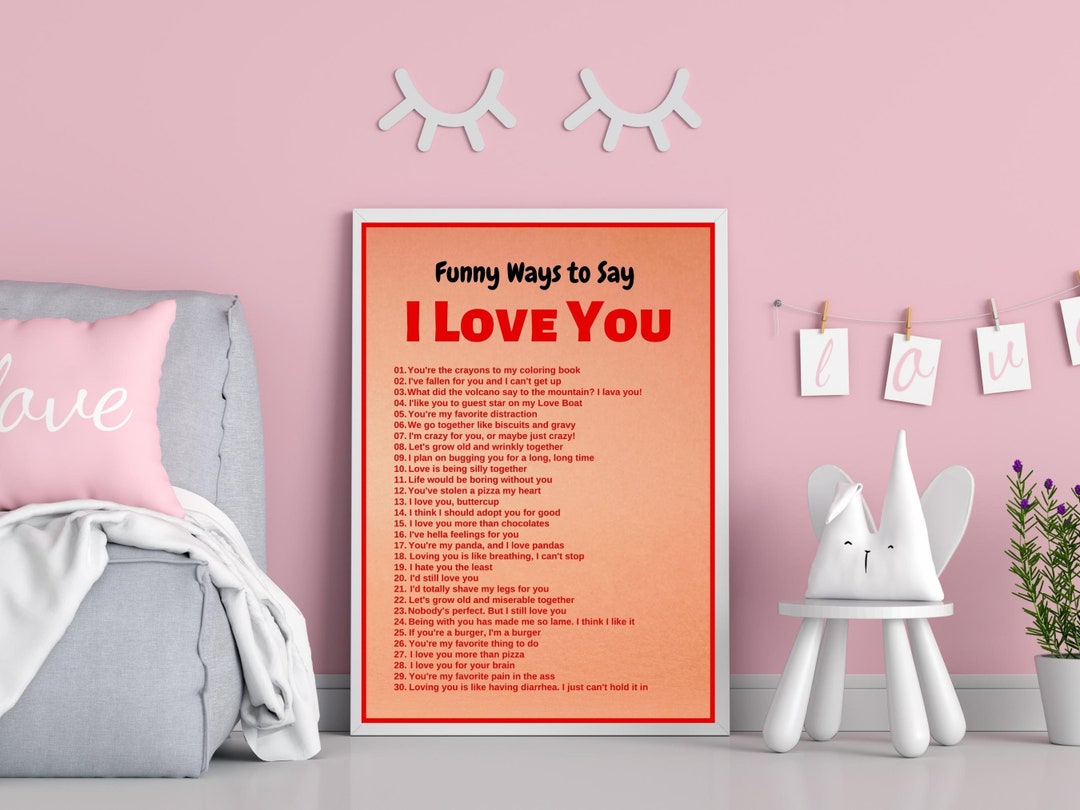 I Love You Wall Print, Digital Download Print, Printable Art, Retro