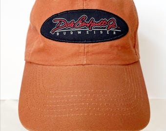 Vintage Dale Earnhardt Jr. Budweiser Orange Dad Hat with Black Logo Patch UNWORN