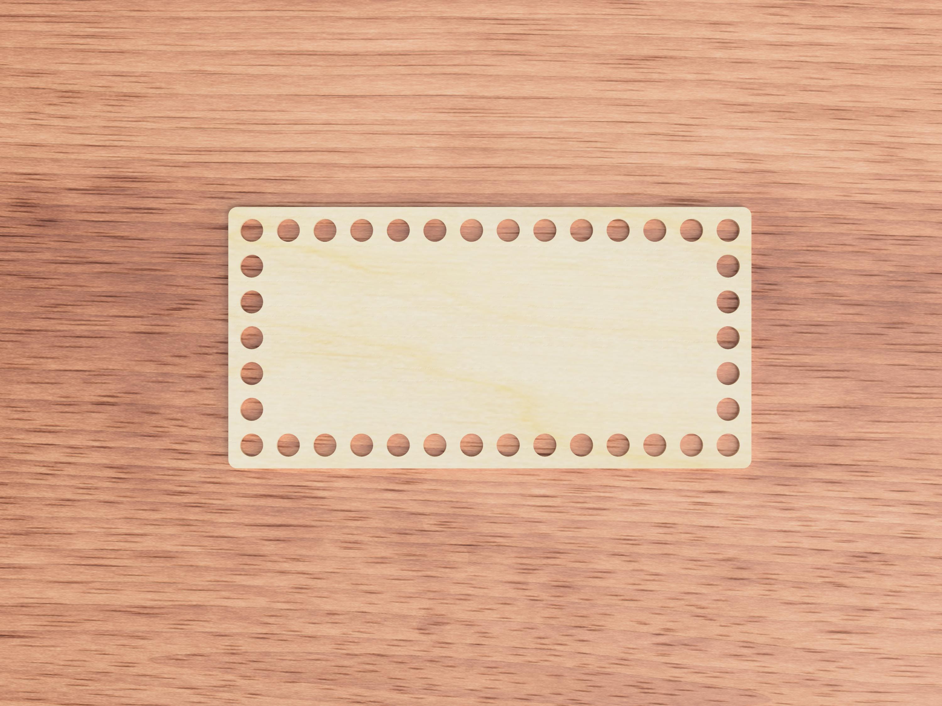 Rectangle Crochet Base SVG – 20 Sizes – 8mm Holes, Laser Cut Files for ...