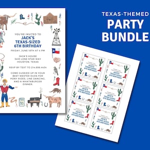 Texas-Sized Party Invitation Bundle, Texas Invite