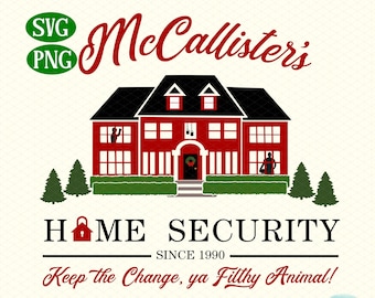 McCallister's Home Security SVG png , Home Alone PNG, Christmas Movie svg, Christmas Png, Merry Christmas Svg png download
