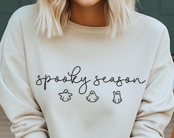 Spooky Season SVG, cute Halloween svg, ghosts svg, halloween shirt svg, spooky svg, Halloween shirt design, spooky season cut file download