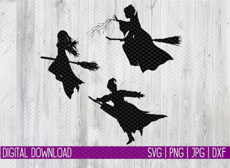 Sanderson Sisters SVG Sanderson Silhouette Svg Png Hocus Etsy