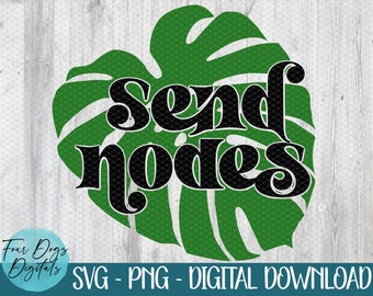 Send Nodes SVG | Retro Plants SVG | plant lover Svg | houseplant svg | funny plant quote svg | plant mom svg | Monstera Svg PNG cut files