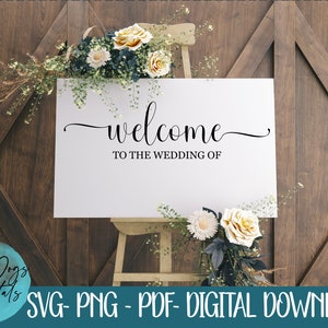 Bem-vindo ao casamento de Svg, Casamento SVG, Bem-vindo ao nosso casamento svg png download instantâneo, Sinal de casamento svg, Bem-vindo svg