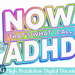 Grappige ADHD Png, dat is wat ik ADHD png noem, Geestelijke gezondheid PNG, Geestelijke gezondheidsbewustzijn, Introverte png sublimatie download