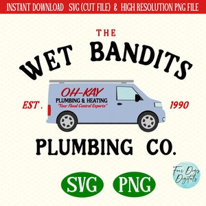 Home Alone SVG PNG, The Wet Bandits svg, Wet Bandits Plumbing Co svg Png, Christmas Movie png, Christmas cut file sublimation file