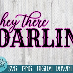 Salut chérie Svg offset, Bonjour Darlin Svg, Svg de fille de la campagne, Svg de fille de ferme, musique country Svg, chemise country Svg, cow-girl cheval fille SVG