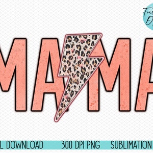 Mama PNG, Retro PNG, Mama Sublimation, Rocker Mama png, Muttertag Shirt Design, Mama PNG, Retro Mama Png Retro Mama PNG - Sublimation PNG