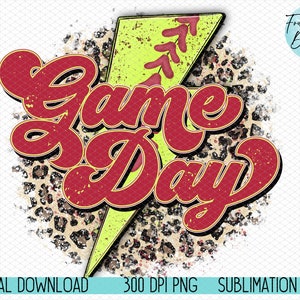 Game Day PNG, softball mama png, retro softball png, softball shirt design, softball sublimation file, softball player, leopard softball png