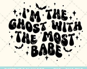 Ghost with the most SVG, Halloween spooky season Svg, Lydia Deetz, Strange and unusual SVG cut file PNG sublimation file