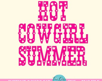 Hot Girl Summer SVG PNG, Cowgirl Summer SVG, Trendy Western Cut File, Trendy Western svg, Cowgirl Sublimation, cricut cut file & png