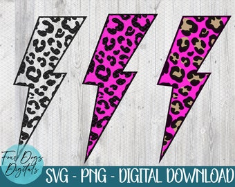 Leopardmönstrad blixt SVG, lager på lager blixt svg png, blixt leopard svg, leopardmönstrad blixtnedslag svg klippfil