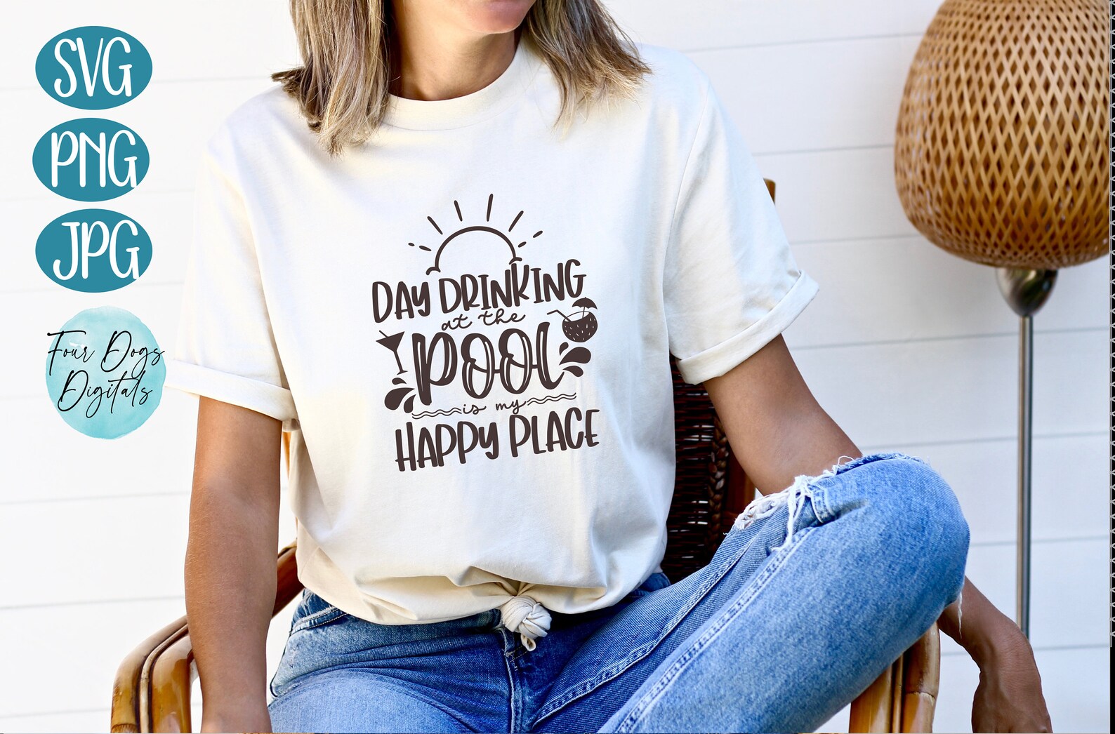 Day Drinking at the Pool is My Happy Place SVG Day Drinking - Etsy