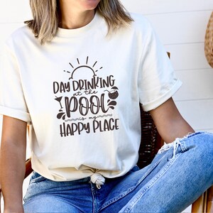 Day Drinking at the Pool is My Happy Place SVG Day Drinking - Etsy