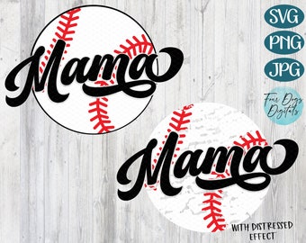 Baseball mama SVG, retro baseball mama svg, baseball mom svg, baseball, softball svg, baseball mama bundle, distressed effect svg cut file